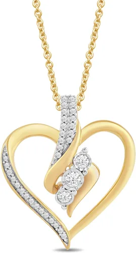 Miniatura 11 de Amazon Essentials Collar con colgante de diamantes de 3 piedras (1/4 cttw), 18 pulgadas (anteriormente colección Amazon)