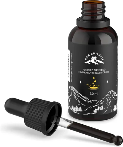 Miniatura 8 de PakShilajit® Gotas líquidas de Shilajit del Himalaya secadas al sol, la mayoría de las gotas de Shilajit de grado dorado prémium y orgánico por