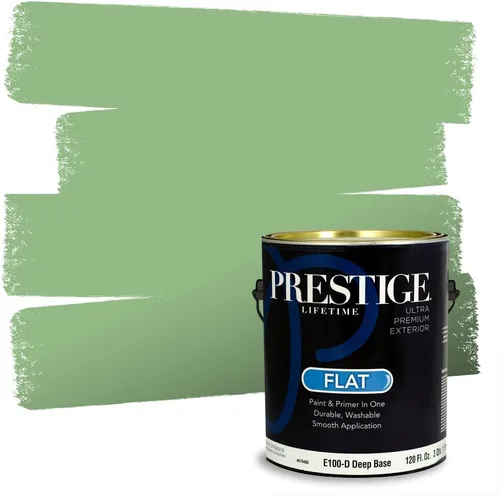 Miniatura 56 de PRESTIGE Pintura exterior e imprimación en uno, aloe, plano, 1 galón