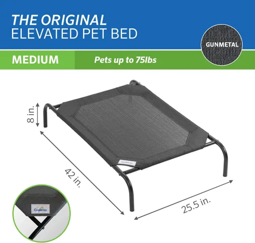Miniatura 4 de Coolaroo Cama elevada y refrescante para perros, para interiores y exteriores, tamaño mediano, gris oscuro (Gunmetal)