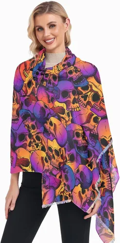 Miniatura 4 de Bufandas para mujer, para invierno y otoño, a la moda, chal largo, acogedor, suave, grande, bufanda para la cabeza