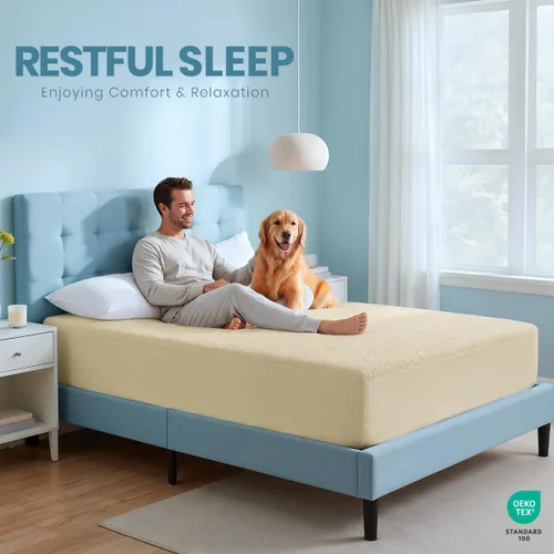 Miniatura 5 de Utopia Bedding – Protector impermeable de colchón tamaño individual, funda de colchón de terry premium de 200 GSM, transpirable, estilo ajustado
