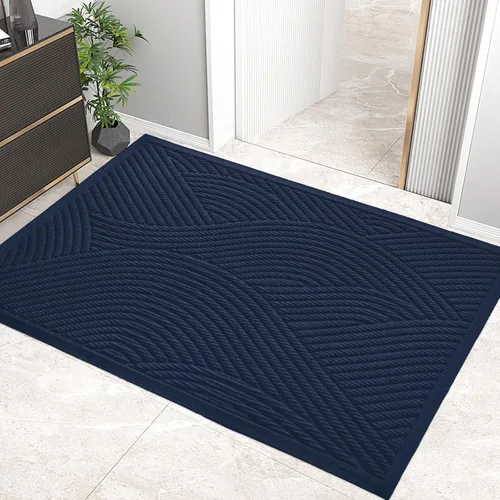 Miniatura 21 de HIYARD Tapete resistente para puerta delantera, absorbente, resistente a la suciedad y a la suciedad, para interiores y exteriores, resistente a