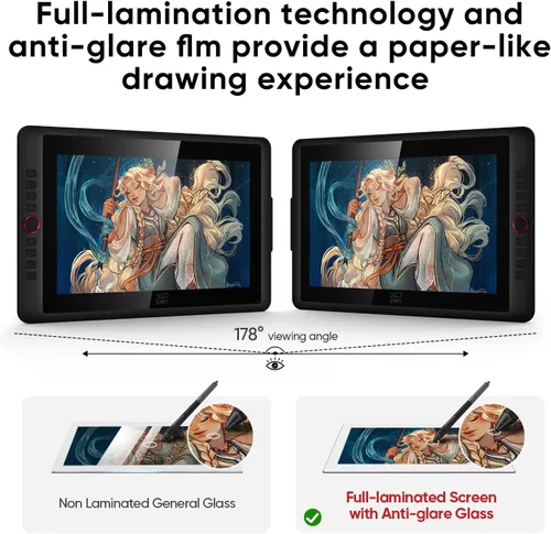 Miniatura 5 de XPPen Artist 15.6 Pro V2 Tableta de Dibujo con Pantalla, Lápiz Digital de Presión 16K, Tableta de Arte Digital con Vidrio Antirreflejos
