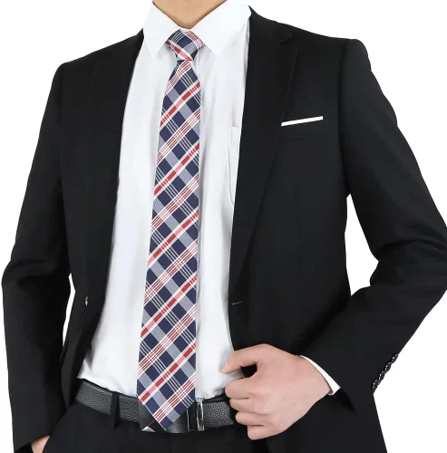 Miniatura 21 de WeiShang Lote de 6 corbatas clásicas de seda para hombre, corbatas tejidas jacquard
