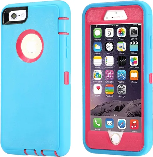 Miniatura 20 de Funda para iPhone 8 y iPhone 7, resistente, con función atril, protector de pantalla integrado, 4 en 1, fuerte y resistente a prueba de golpes