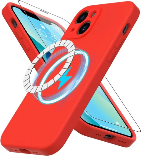 Miniatura 59 de DEENAKIN Funda magnética de silicona para iPhone 12 Pro con protector de pantalla, compatible con MagSafe, protección de cámara, funda protectora