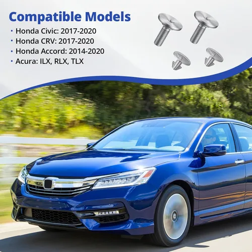 Miniatura 6 de Tornillos de perno de cubierta inferior del motor Compatibles con Honda Civic CRV Accord, pernos de acceso al radiador para Civic 2017-2021, CRV