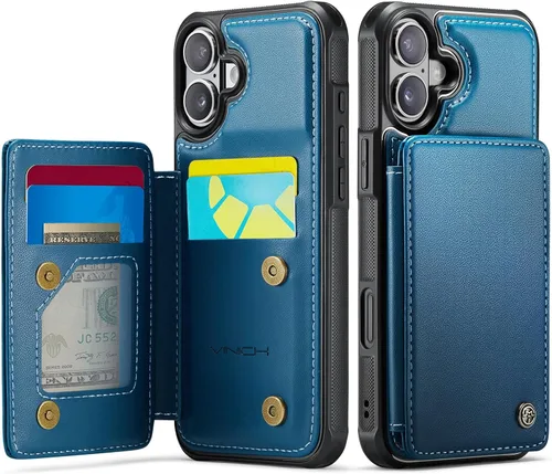 Miniatura 30 de Vinich Funda tipo cartera para iPhone 11 con tarjetero, bloqueo RFID, ranuras de crédito, función atril, a prueba de golpes, para iPhone 11 de 6.1