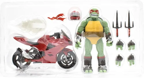 Miniatura 6 de The Loyal Subjects Teenage Mutant Ninja Turtles BST AXN IDW Raphael Figura de acción de 5 pulgadas con bicicleta deportiva metálica 'Candy Coat