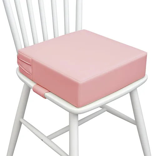 Miniatura 10 de Asiento elevador para mesa de comedor para niños pequeños, cojín lavable de poliuretano con correas dobles de seguridad, parte inferior Gris