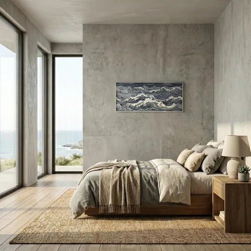 Miniatura 6 de NEODECO Decoración de pared de ondas de madera paramétrica, escultura de pared de madera 3D, arte de pared de madera de olas en el océano