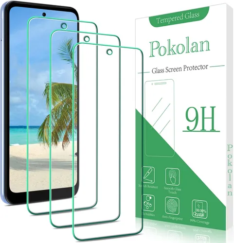 Miniatura 13 de Pokolan Paquete de 3 protectores de pantalla de privacidad para Motorola Moto G Power 5G 2025, película de vidrio templado privado anti espía