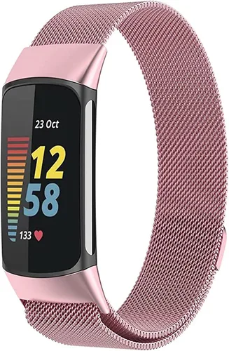 Miniatura 8 de Bandas de malla metálica para Fitbit Charge 5/Charge 6 Band para mujeres y hombres, correas ajustables de acero inoxidable de repuesto para Charge