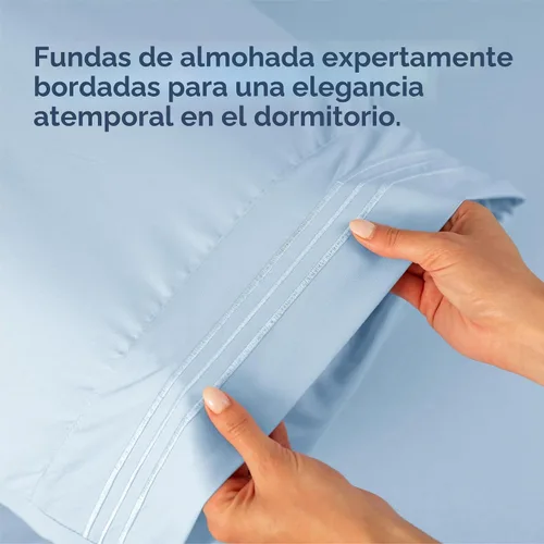 Miniatura 6 de Juego de sábanas de 4 piezas tamaño King, cómodas, transpirables y refrescantes, sábanas de lujo para mujeres y hombres, bolsillos profundos, ajuste