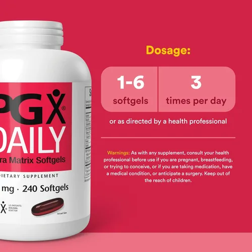 Miniatura 3 de Natural Factors PGX Daily Ultra Matrix 750 mg - Complejo superfibra soluble - Sin gluten - 240 cápsulas blandas (80 porciones)