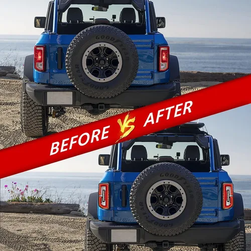 Miniatura 4 de Juego de luces traseras LED para Ford Bronco 2021-2025 Solo apto para accesorios halógenos originales Bronco, piezas de repuesto para lámparas