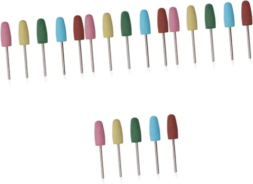 Miniatura 11 de 10 piezas de pulidor de uñas de salón de manicura suministros de arte de uñas brocas de goma brocas de lijado de uñas brocas de manicura brocas