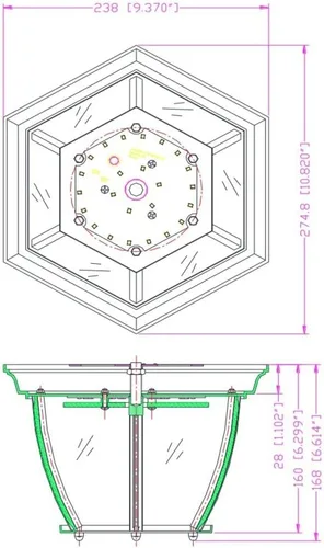 Miniatura 2 de Design House 578518 Canterbury II - Lámpara de techo LED integrada para exteriores e interiores con cristal transparente para porche, entrada, Negro