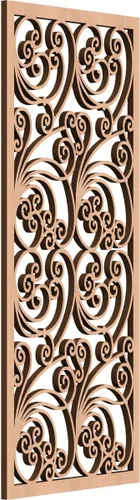 Miniatura 24 de 9 3/8"W x 24 3/8"H x 1/4"T Marilla Decorativos Paneles de Pared de Madera Calado, Abedul