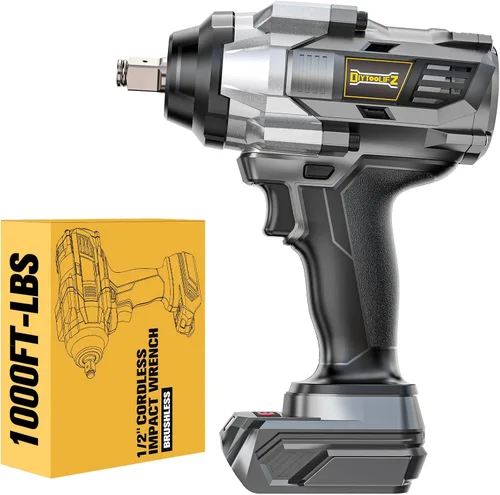 DIYtoolifz Llave de Impacto Inalámbrica de 1/2 Pulgada Compatible con Batería DeWalt de 20V, 1000 Ft-lbs (1360 N.m) Controlador de Impacto de Alto