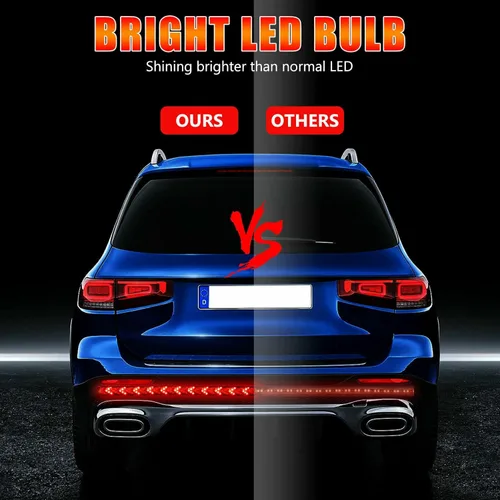 Miniatura 6 de Barra de luz led de 60 pulgadas para puerta trasera de camión, tira de luz con flecha, 528smd, señal de giro secuencial ámbar, kit de luz de freno