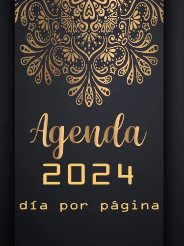 Agenda 2024 día por página: Grande diaria calendario - español - tamaño A4 -12 meses , Planificador diario y mensual (Spanish Edition) Tapa
