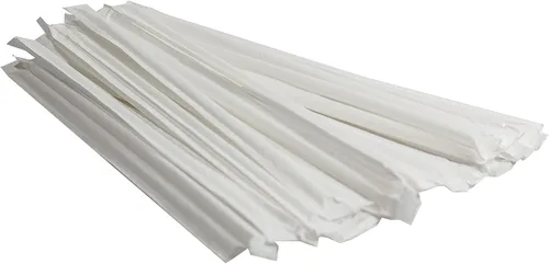 Concession Essentials Paquete de 1000 pajitas de plástico envueltas – Pajitas de 8 pulgadas, popotes desechables para servicio de alimentos, juego a
