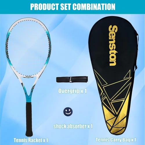 Miniatura 2 de Senston 27 inch Tennis Racket for Adults 1 Pack Tennis Racket Set Tennis Overgrip, Vibration Damper