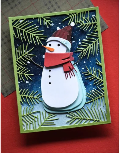 Miniatura 36 de Troqueles de corte para hacer tarjetas de papel, marco de fondo de Navidad 3D, plantillas de metal, herramientas de álbumes de recortes, plantilla