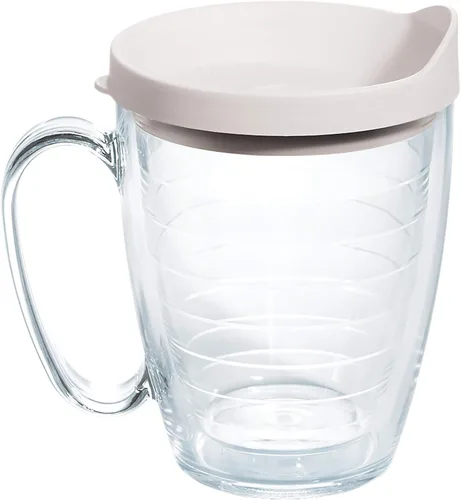 Miniatura 60 de Taza de viaje Tervis de doble pared transparente y colorida con tapa fabricada en Estados Unidos mantiene las bebidas frías y calientes, 24 onzas