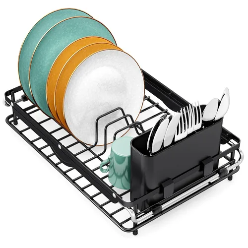 Miniatura 8 de Escurridor de platos sobre el fregadero, escurridores de platos en el fregadero, escurridor de platos expandible sobre el mostrador del fregadero
