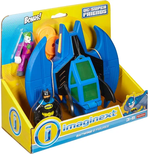 Miniatura 4 de Fisher-Price Imaginext DC Super Friends, Batman y Batwing con Joker