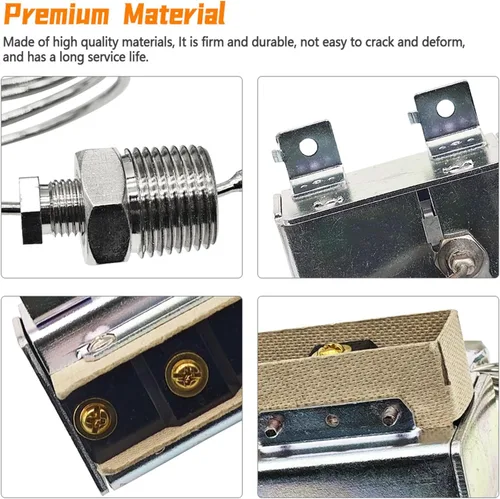 Miniatura 5 de Interruptor de freidora de límite alto 1177 LCCM200300000 para termostato de freidora 3/8 pulgadas Mpt Stuff Box High Limit 450°F, reemplazo