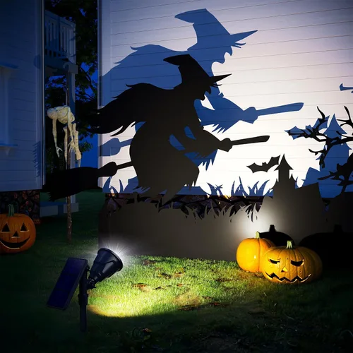 Miniatura 9 de ROSHWEY Focos solares para exteriores, focos de 600 lúmenes, impermeables, iluminación exterior de inundación para entrada, patio, jardín, paisaje