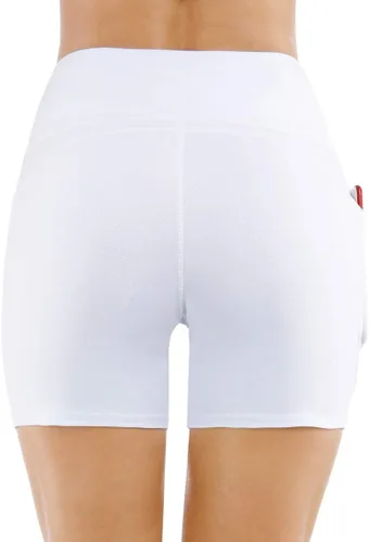 Miniatura 5 de THE GYM PEOPLE - Pantalones cortos de yoga para mujer, con cintura alta, control de abdomen y bolsillos profundos, para gimnasia, entrenamiento