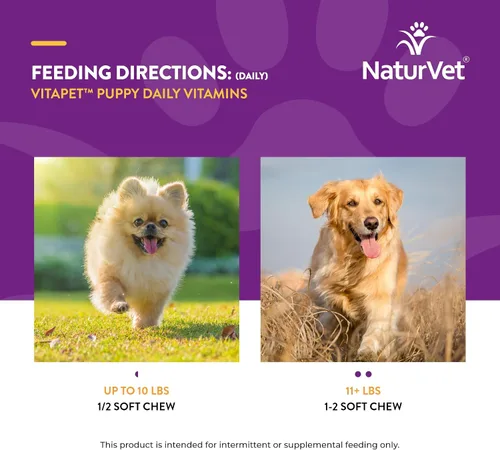 Miniatura 7 de NaturVet VitaPet Puppy Vitaminas diarias para perros - Además de ayuda para el aliento - Formulado específicamente para proporcionar a los cachorros