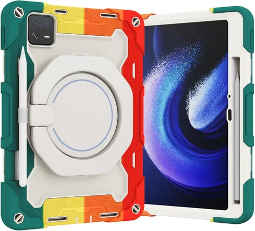Miniatura 21 de Funda para Xiaomi Pad 5 de 11.0 pulgadas, PC + silicona de 3 capas Combo Armor Heavy Duty Cubierta a prueba de golpes para Xiaomi Pad 5 Pro 5G