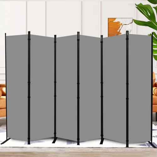 Miniatura 10 de Divisor de habitación y pantallas plegables de privacidad, 6 paneles de 132 pulgadas de ancho, divisores de habitación portátiles para separación