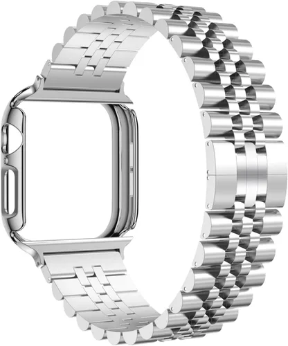 Miniatura 8 de baozai Correas compatibles con Apple Watch de 1.811 in 1.772 in 1.732 in 1.654 in 1.614 in 1.575 in 1.496 in, correa de acero inoxidable con funda