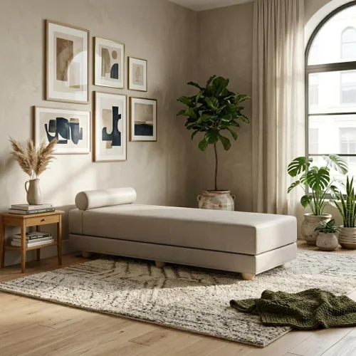 Miniatura 17 de Jaxx Alon Daybed - Tumbona plegable con colchón de espuma viscoelástica de primera calidad, tamaño Queen, fabricado en los Estados Unidos
