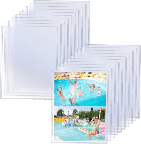20 fundas rígidas para tarjetas de 5 x 7 pulgadas, protectores rígidos para tarjetas, protectores de hojas de páginas, de plástico duro, carga