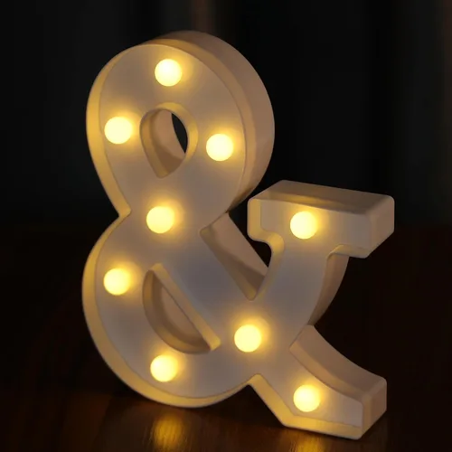 Miniatura 9 de Letras Iluminadas, Luces de Letras LED 26 del Alfabeto, Letra Iluminada Decorativa, Letras de Marquesina LED que Funcionan con Pilas para Fiesta