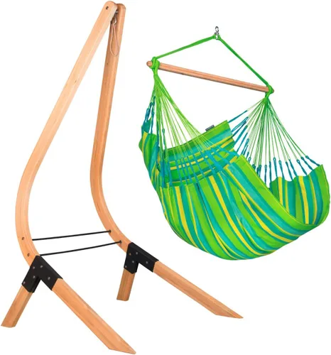 Miniatura 5 de LA SIESTA® - Hamaca grande y cómoda Domingo - Silla hamaca colgante resistente a la intemperie y al desgarro - Silla hamaca para interiores y Lima