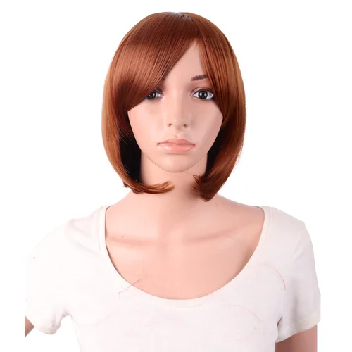 Miniatura 4 de Moda de niña: peluca de pelo corto recto natural de la marca MapofBeauty. Azul marino