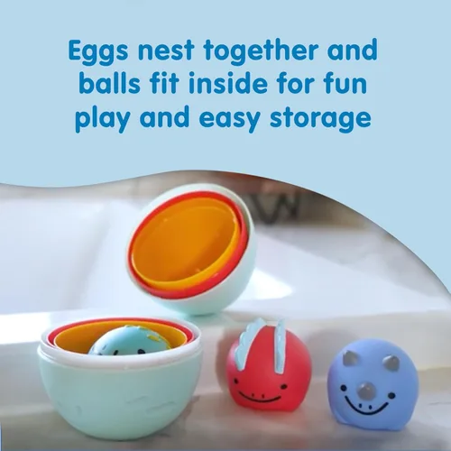 Miniatura 4 de Dr. Brown's Huevos de Dino de Limpieza Flotantes y Eclosionadores, Juguete de Baño y Piscina Multiusos Interactivo para Niños Pequeños, 6m+, Libre
