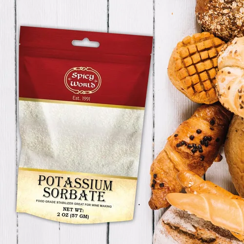 Miniatura 6 de Sorbato de potasio de 2 onzas, grado alimenticio, gran estabilizador de vino, conservante para gomitas, aguamiel, sidra, por Spicy World
