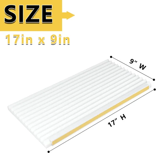 Miniatura 2 de Paneles de aislamiento de espuma para aire acondicionado de ventana, 17 x 9 x 7/8 pulgadas, kit de paneles aislados laterales para ventanas, paquete