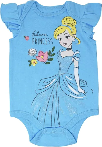 Miniatura 5 de Disney Princess Cinderella Belle Aurora Ariel Paquete de 5 mamelucos Diadema