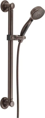 Delta Grifo de Ducha de Mano con Barra Deslizante de 9 Chorros con Manguera, Cabezal de Ducha de Mano de Bronce Frotado con Aceite, Ducha de Mano